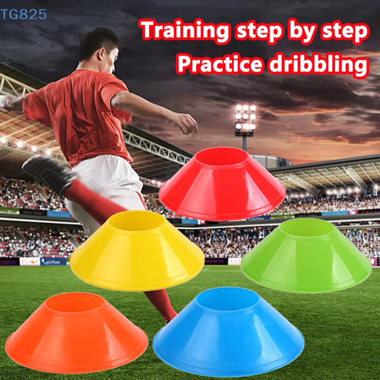 10pcs Cone Set Football Training Equipment For Kid Pro Disc Cones Agility Exercise Obstacles Avoiding Sport Training Accessories