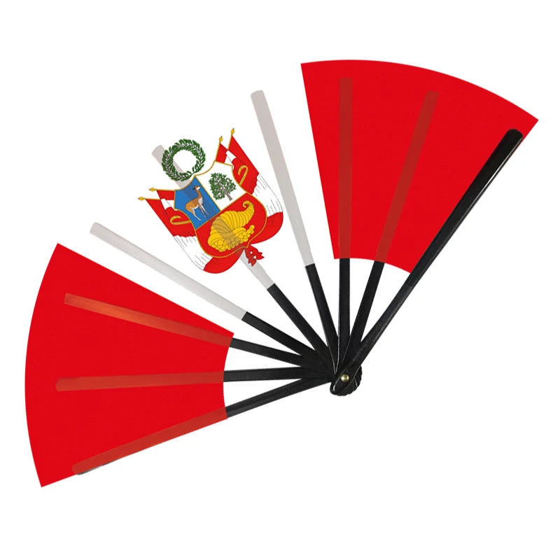 22cm Folding Hand Fan South America 8 Country Flags Cheering Fan For Sports Events Parties And Festival Celebrations