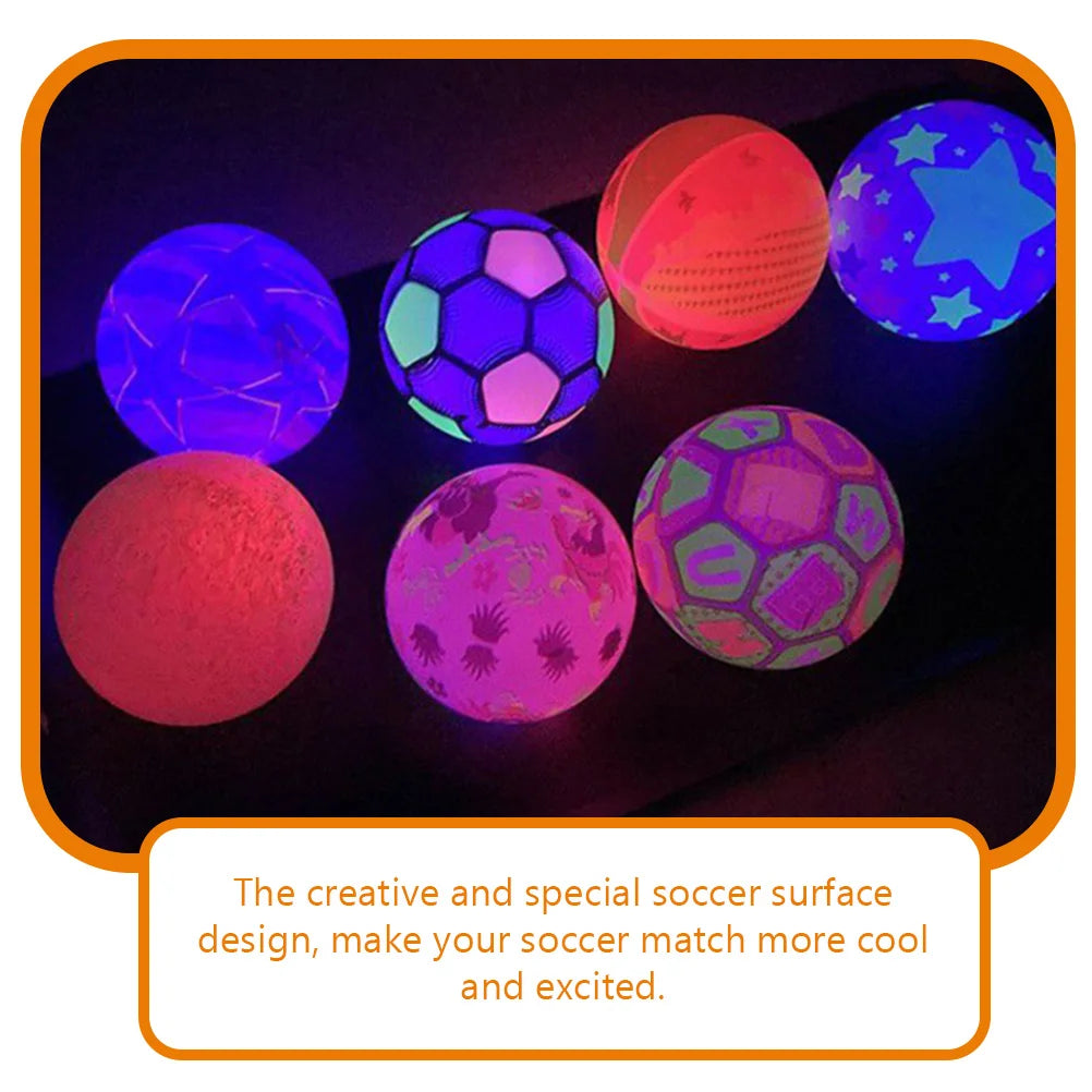 2pcs Glowing Soccer Ball Outdoor Indoor Toy Silent Child Fun Sports Entertainment Football Team Sport