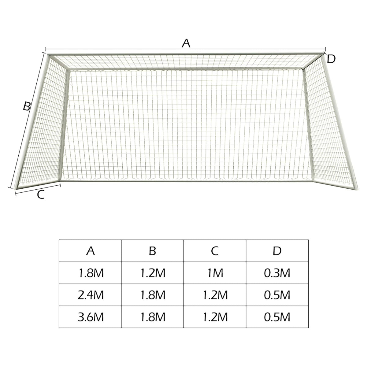 Soccer Goal Net Football Soccer Goal Post Net Soccer Goal Post Junior Sports Training Football Match Replace Practice Accessory