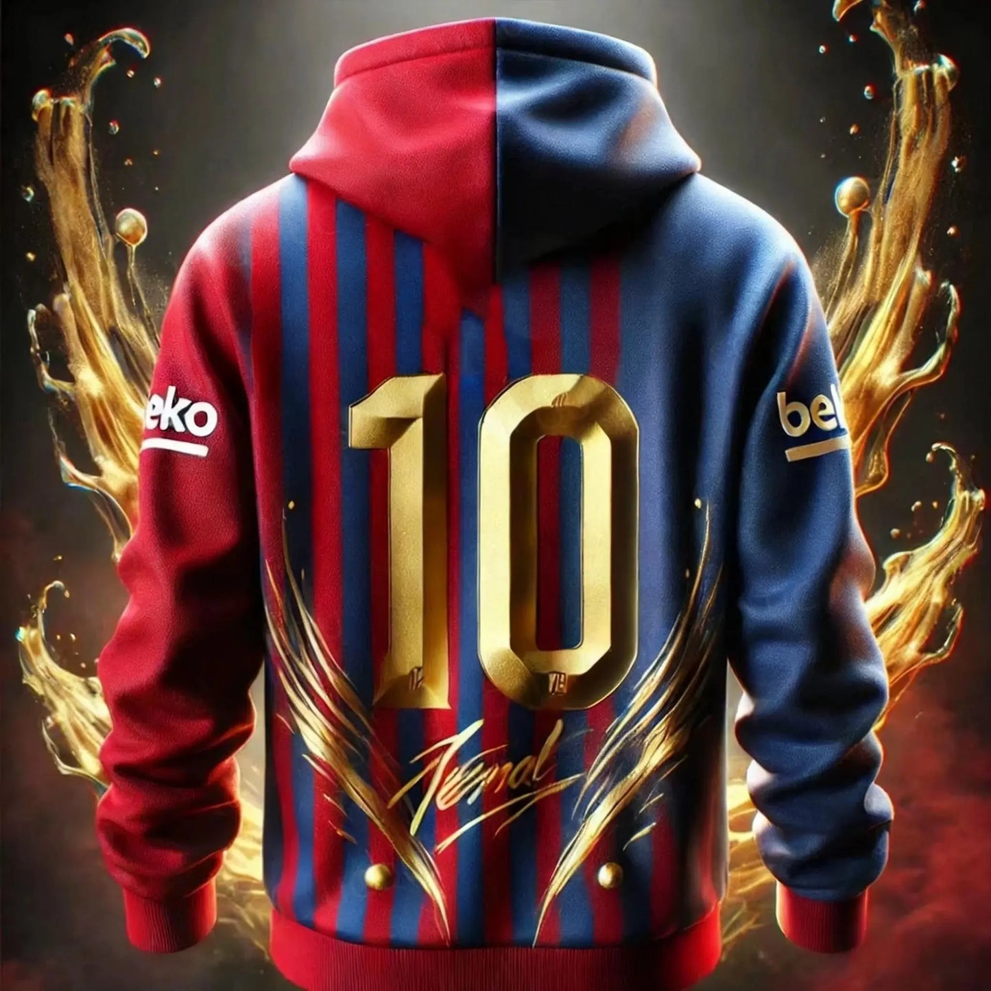 2026 YAMAL Luxury AI-Designed Graffiti Soccer Hoodie Long Sleeve Couple Autumn Winter Training Top Special Edition Sportswear