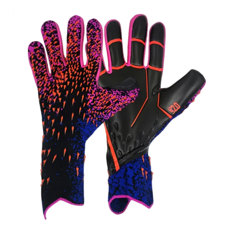 Adults Kids Professional Goalkeeper Gloves, Thickened Latex Anti-slip Soccer Goalie Gloves Sports Protection