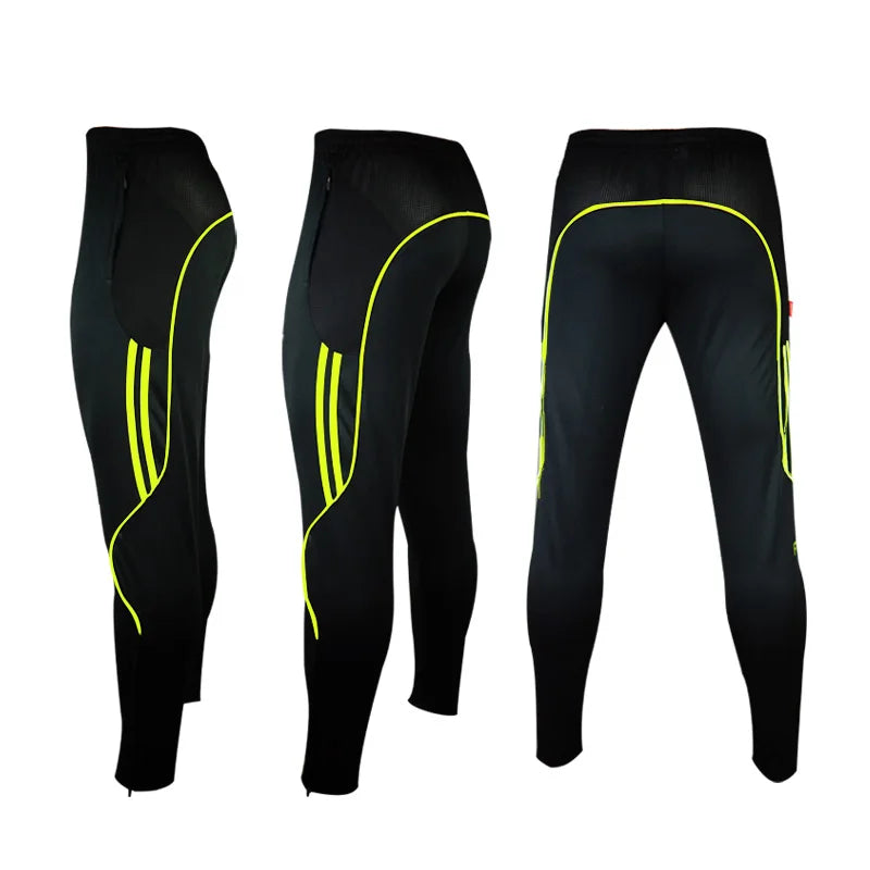 Shinestone Mens Soccer Training Sport Trousers With Pocket Zipper Jogging Male Fitness Workout Running Pants