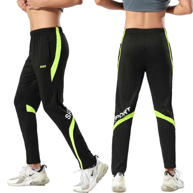 Sports Running pants Men's Football Training Pants Jogging Trousers Gym Fitness Soccer Pants Slim Zipper Football Sweatpants