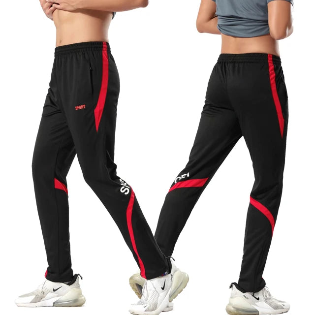 Sports Running pants Men's Football Training Pants Jogging Trousers Gym Fitness Soccer Pants Slim Zipper Football Sweatpants