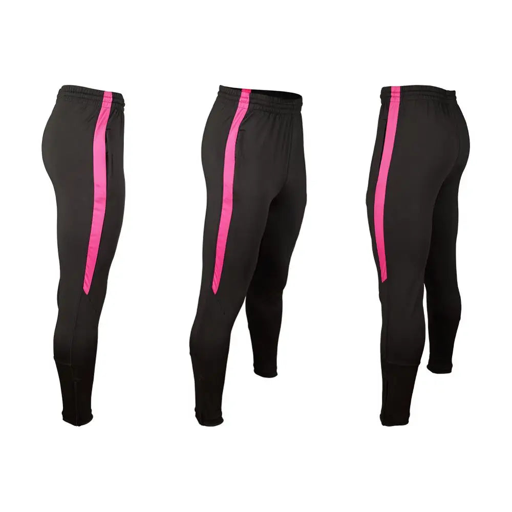 Shinestone Mens Soccer Training Sport Trousers With Pocket Zipper Jogging Male Fitness Workout Running Pants