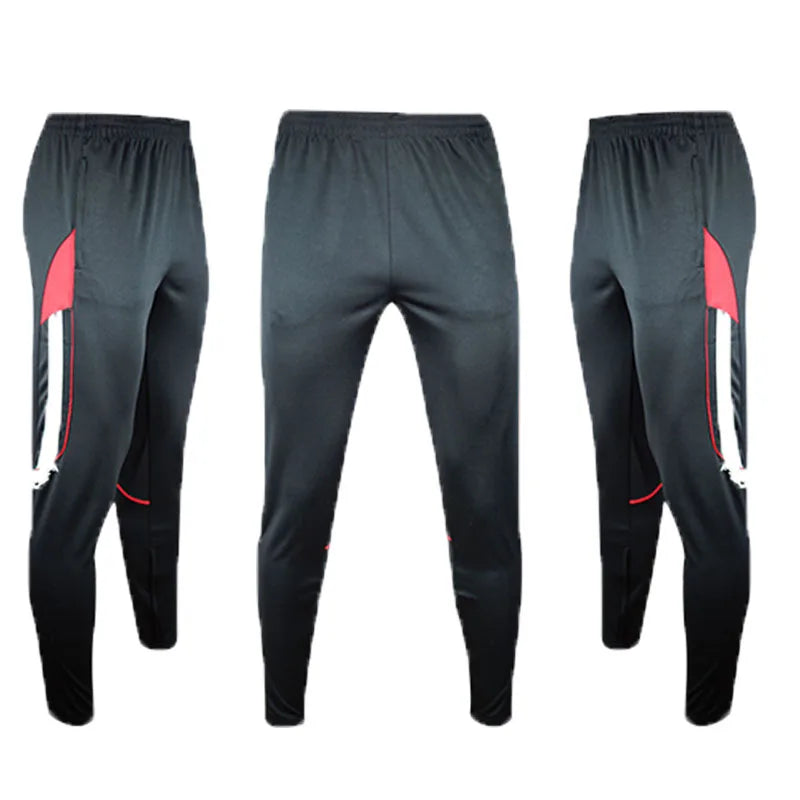 Shinestone Mens Soccer Training Sport Trousers With Pocket Zipper Jogging Male Fitness Workout Running Pants