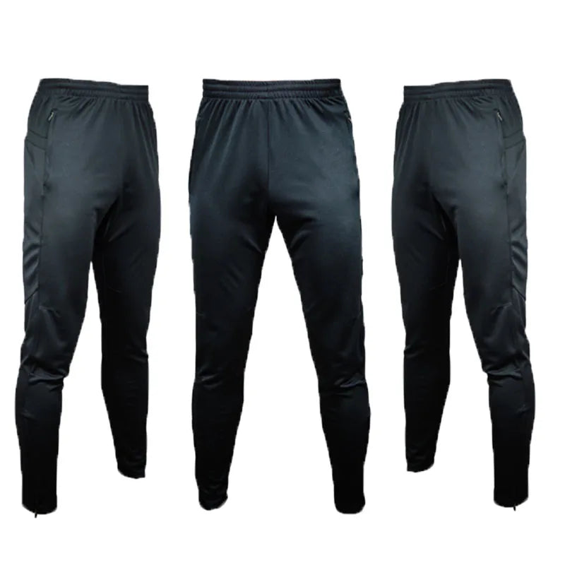 Shinestone Mens Soccer Training Sport Trousers With Pocket Zipper Jogging Male Fitness Workout Running Pants