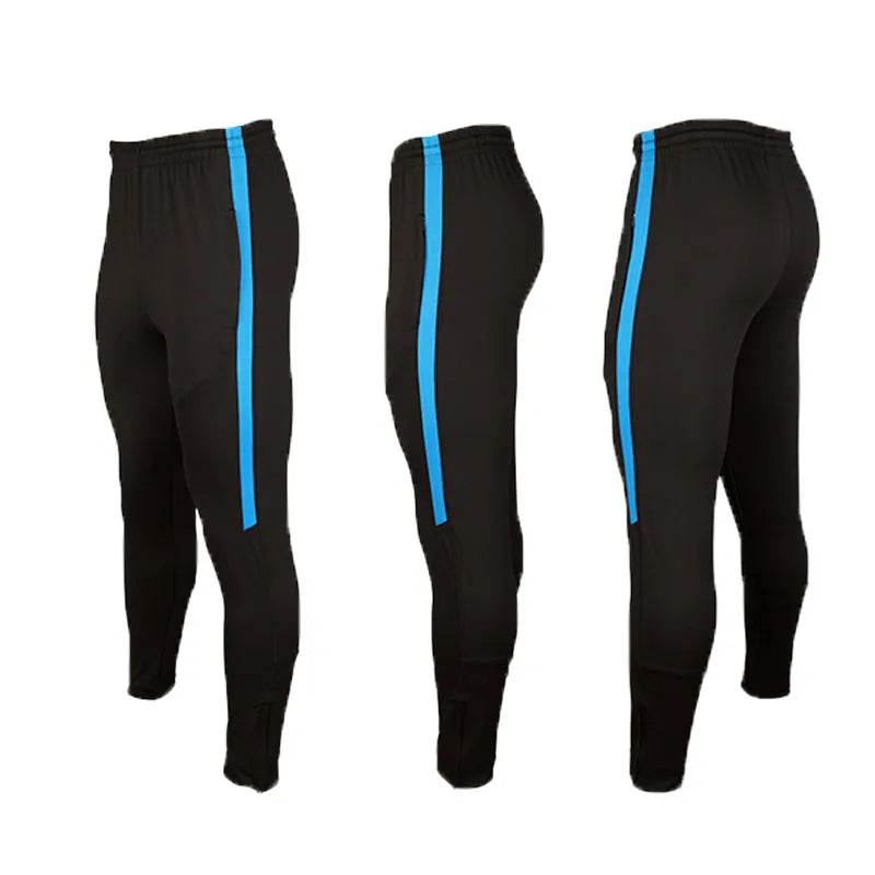 Shinestone Mens Soccer Training Sport Trousers With Pocket Zipper Jogging Male Fitness Workout Running Pants