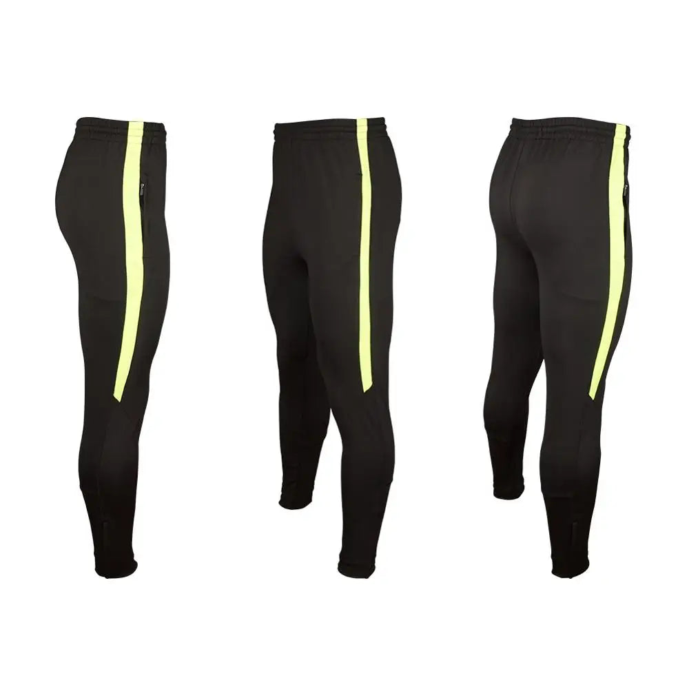 Shinestone Mens Soccer Training Sport Trousers With Pocket Zipper Jogging Male Fitness Workout Running Pants
