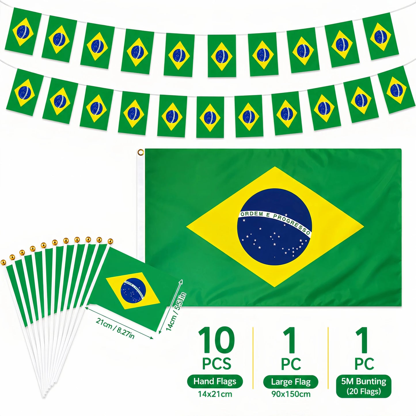 World Football 2026 Decorations Mexico Brazil Spain England Canada Franch Flag Bunting Balloons Handheld Flags Football Decor