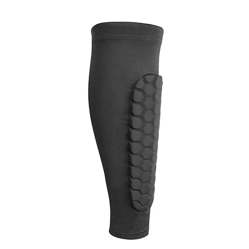 Honeycomb Calf Socks Shin Protector Compression Sports Soccer Shin Guard Pad for Adult Teens Kids Calf Guard Socks Leg Support