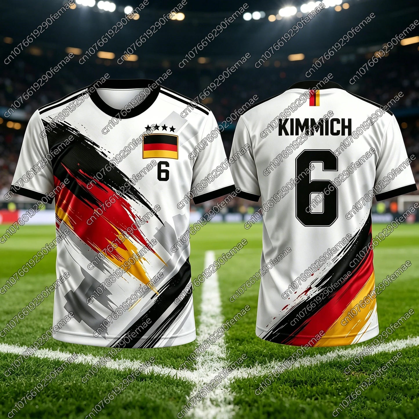 Alemania Estilo 2026 Verano Fútbol Camiseta Niños Niñas Hombres Mujeres Pareja Partido Entrenamiento de Fútbol Ropa Deportiva Senderismo al Aire Libre Top