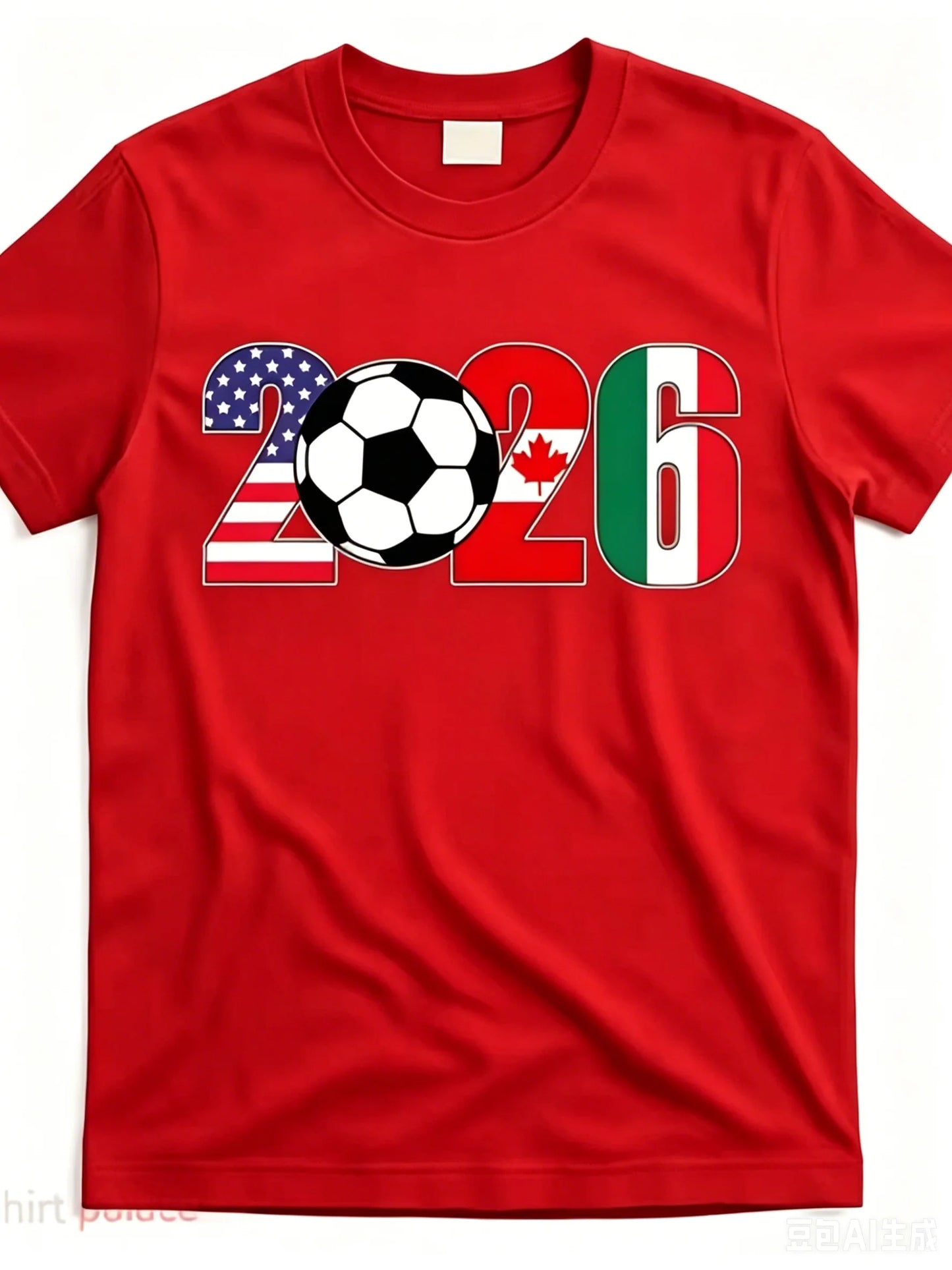 2026 International Football Championship T-shirt - Men's Casual Printed Short-Sleeved  - Soft and Comfortable Summer Streetwear