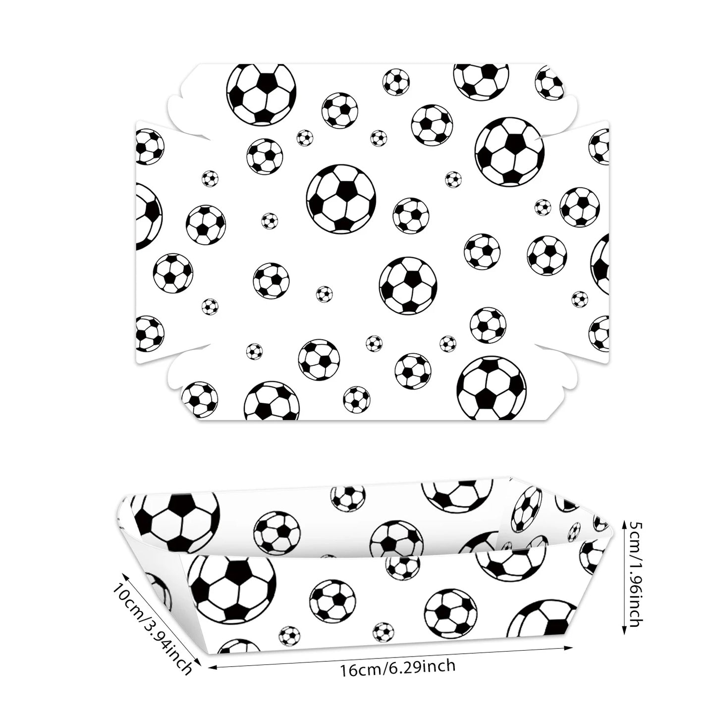 10-50Pcs Soccer Disposable Paper Bowls Football Theme Paper Dessert Ice Cream Bowls Sports Birthday Baby Shower Party Supplies
