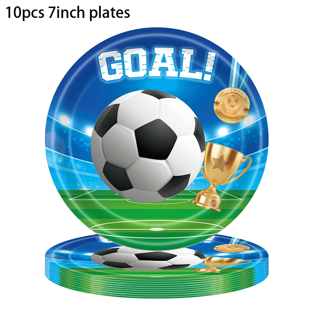 Soccer Football Birthday balloon number Balloon set Soccer Football party Banner Garland boys football birthday party decoration