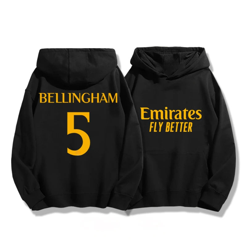 Men's Football Autumn_Winter Hoodie Madrid 7_10 Training Sports Running Hoodie Women's Street Loose Casual Fashion Trendy Coat