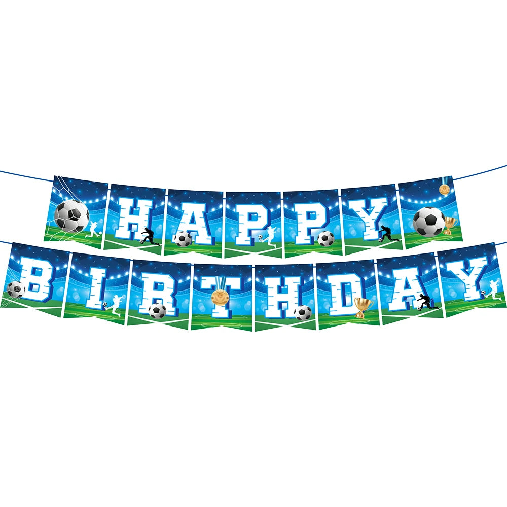 Soccer Football Birthday balloon number Balloon set Soccer Football party Banner Garland boys football birthday party decoration