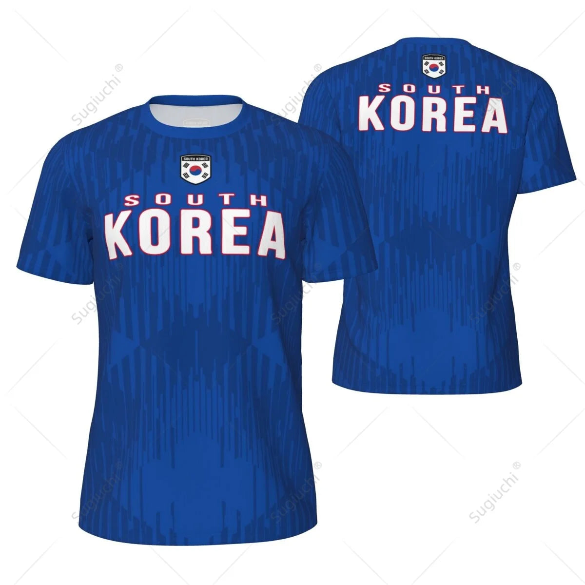 KOREA 3D Print Sports Quick-dry Breathable Men T-shirt Outdoor Football Jersey Fan Training Parent-child Short Sleeve Clothing