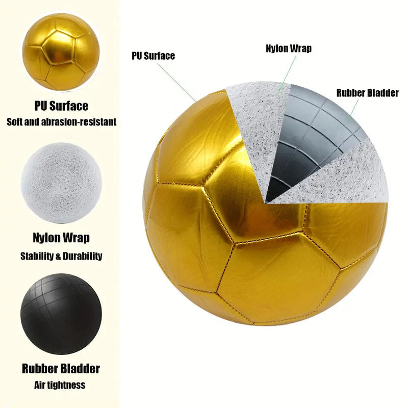 Classic No. 5 TPU soccer ball, high-quality football, anti slip and wear-resistant match training football