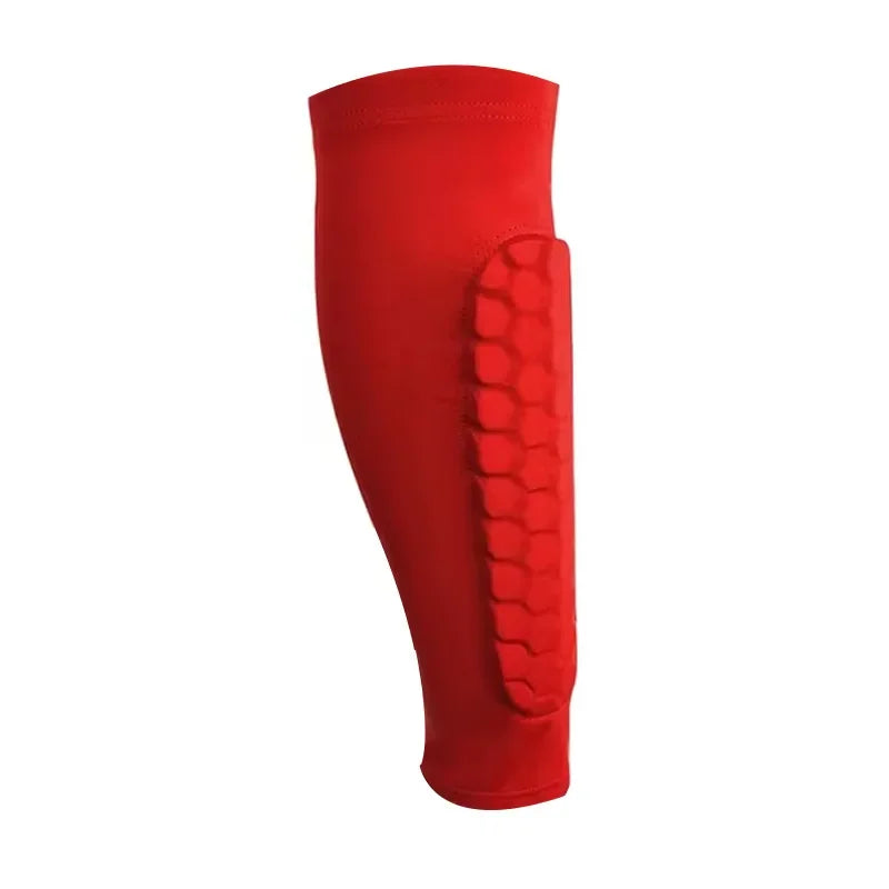 Honeycomb Calf Socks Shin Protector Compression Sports Soccer Shin Guard Pad for Adult Teens Kids Calf Guard Socks Leg Support
