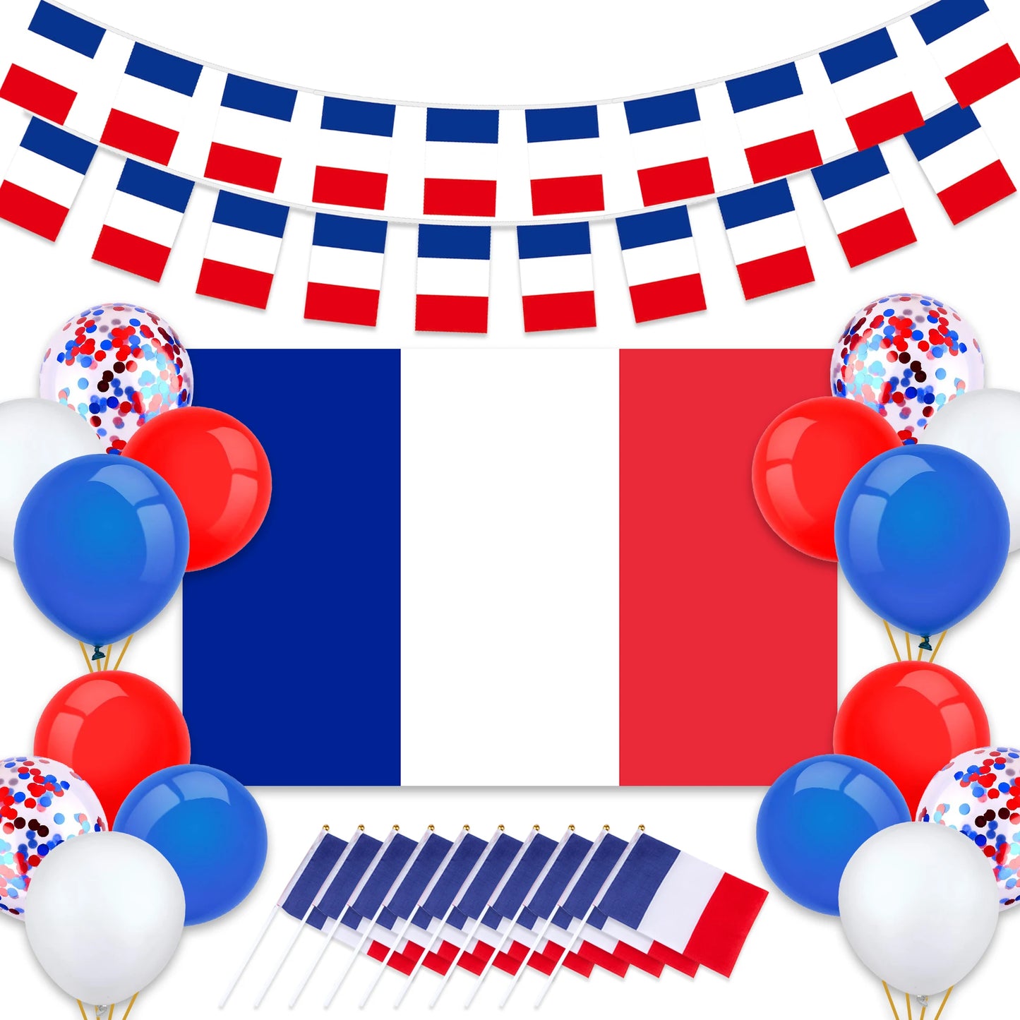 World Football 2026 Decorations Mexico Brazil Spain England Canada Franch Flag Bunting Balloons Handheld Flags Football Decor