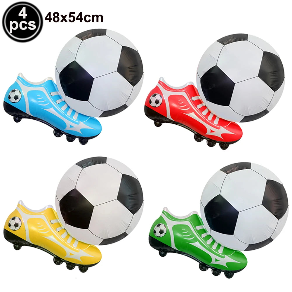 Soccer Ball Balloons Football shoes Foil Balloon Football Helium Balloon Baby Shower Gift Kids Birthday Party Decor Supplies