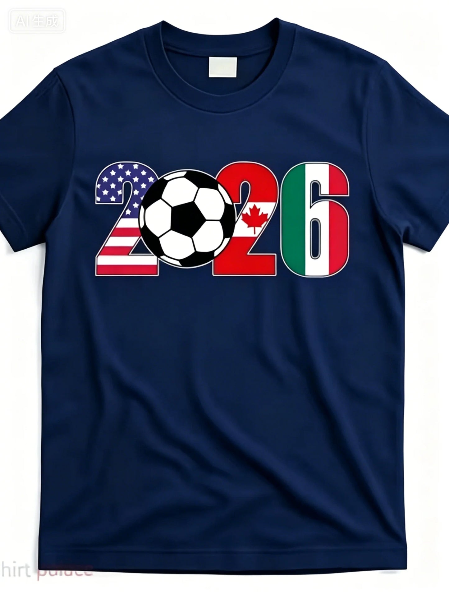 2026 International Football Championship T-shirt - Men's Casual Printed Short-Sleeved  - Soft and Comfortable Summer Streetwear