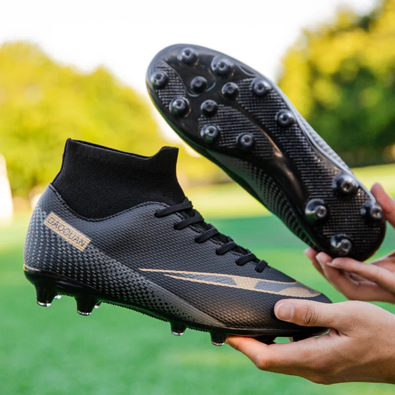 Premium high-top football shoes FG long studs and TF short studs, suitable for both men and women, offer comfort. Sole spikes