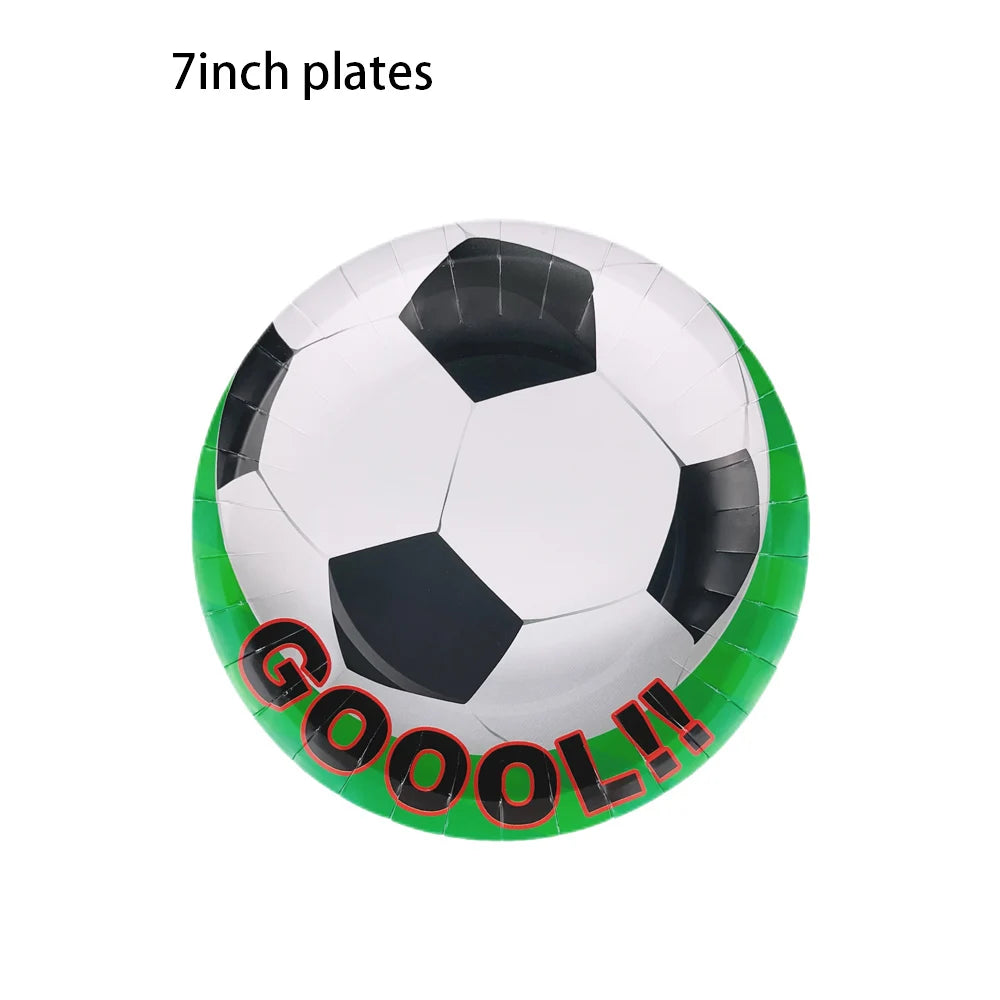 10/30/50Pcs Soccer Paper Plate Football Disposable Plates Cup Soccer Sports Theme Baby Shower Birthday Party Supplies Boy Favors