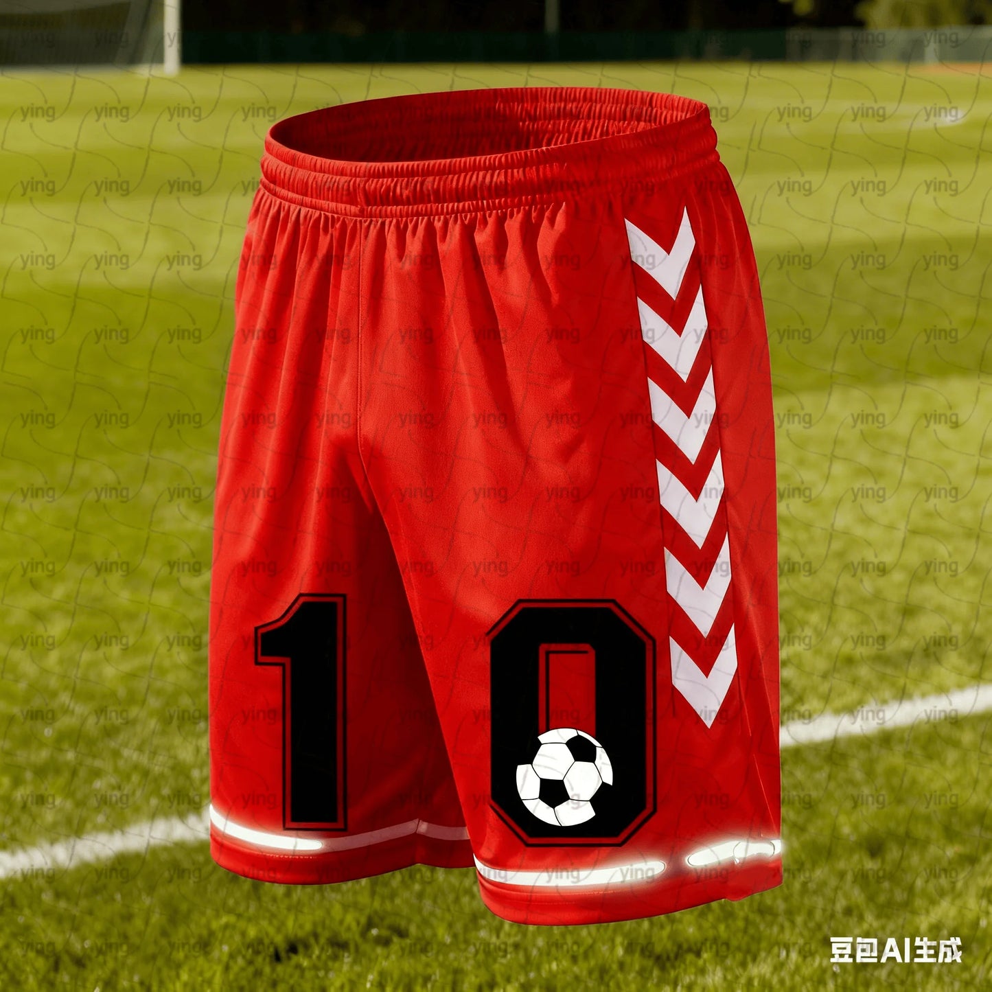 Summer New Men's and Women's # 10 # Football Sports Breathable Quick Drying Large Loose Training Match Casual Shorts