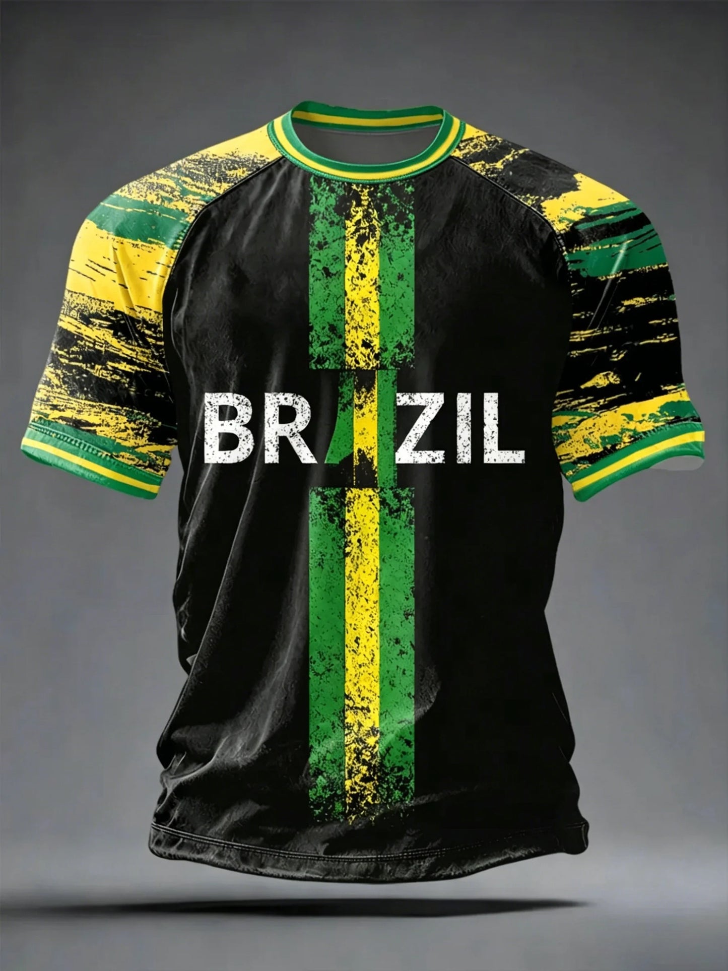 Brazil Football Support T Shirts Fan Cheer Tops Sleeve Casual Tee Unisex Adults Kids Full Sizes Stadium Match Watching Outfit