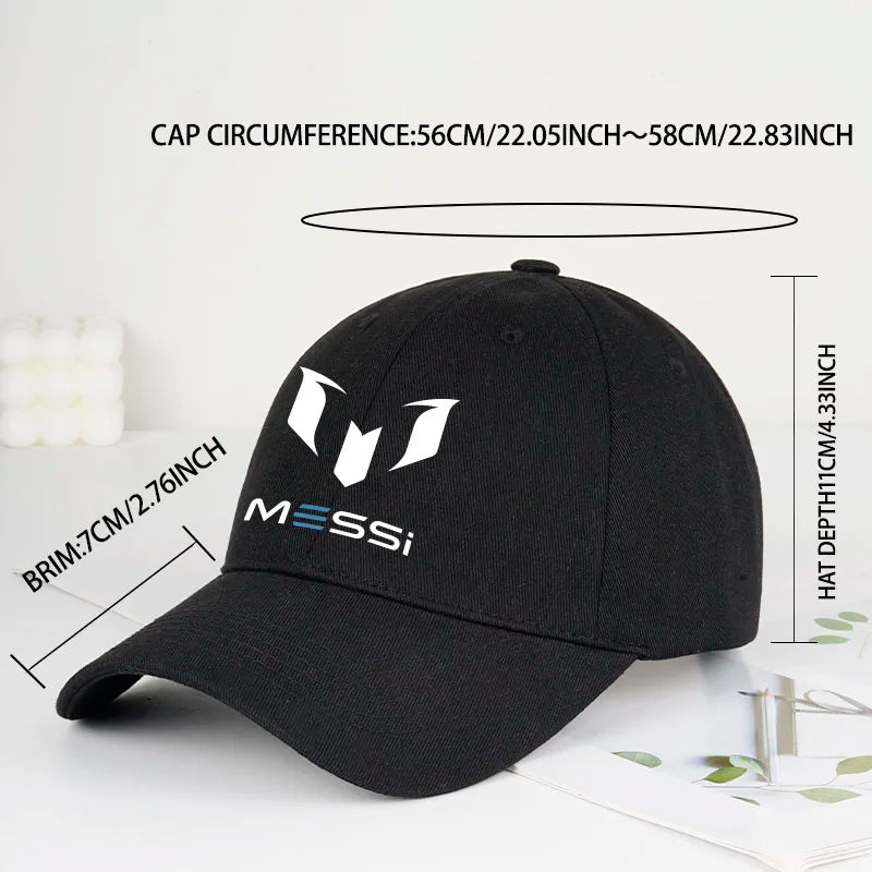 MESSI Printed Soft-Peak Baseball Cap – Unisex, Breathable and Adjustable – Perfect for Soccer Fans, Sports, and Fishing