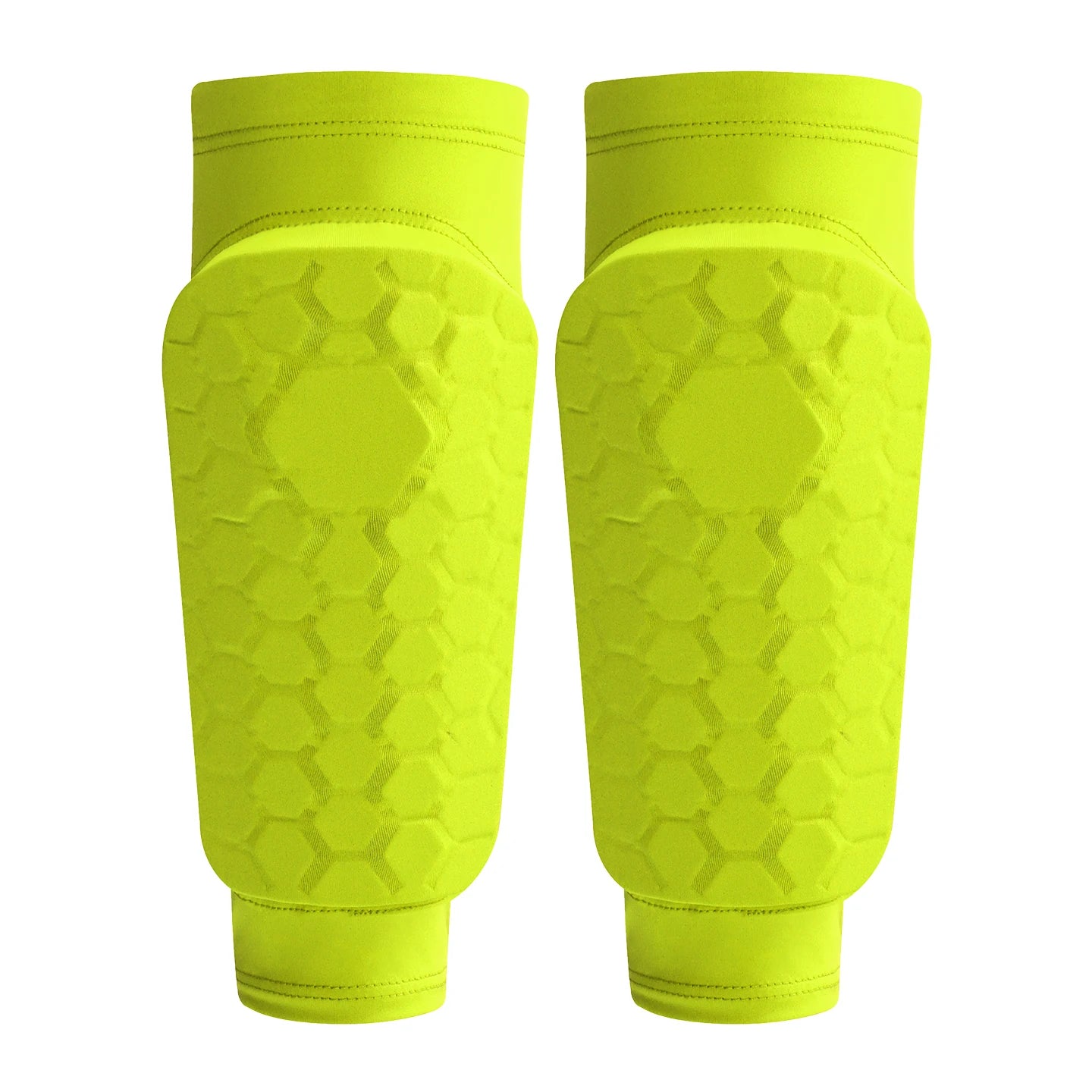 Kids Soccer Shin Guard Sleeves, Lightweight EVA Honeycomb Anti-collision Calf Protectors with Non-slip Silicone, for Football