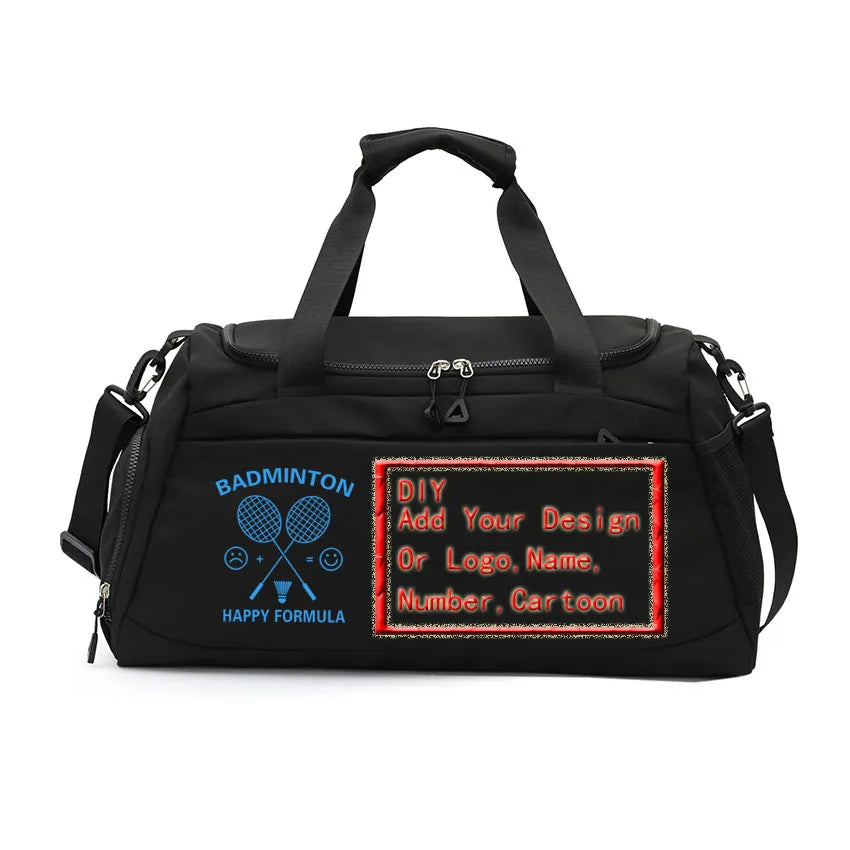 Basketball Football Badminton Rugby Baseball Shoulder Handbags Waterproof Customize Name Number Printed Dry Wet Separation Bags