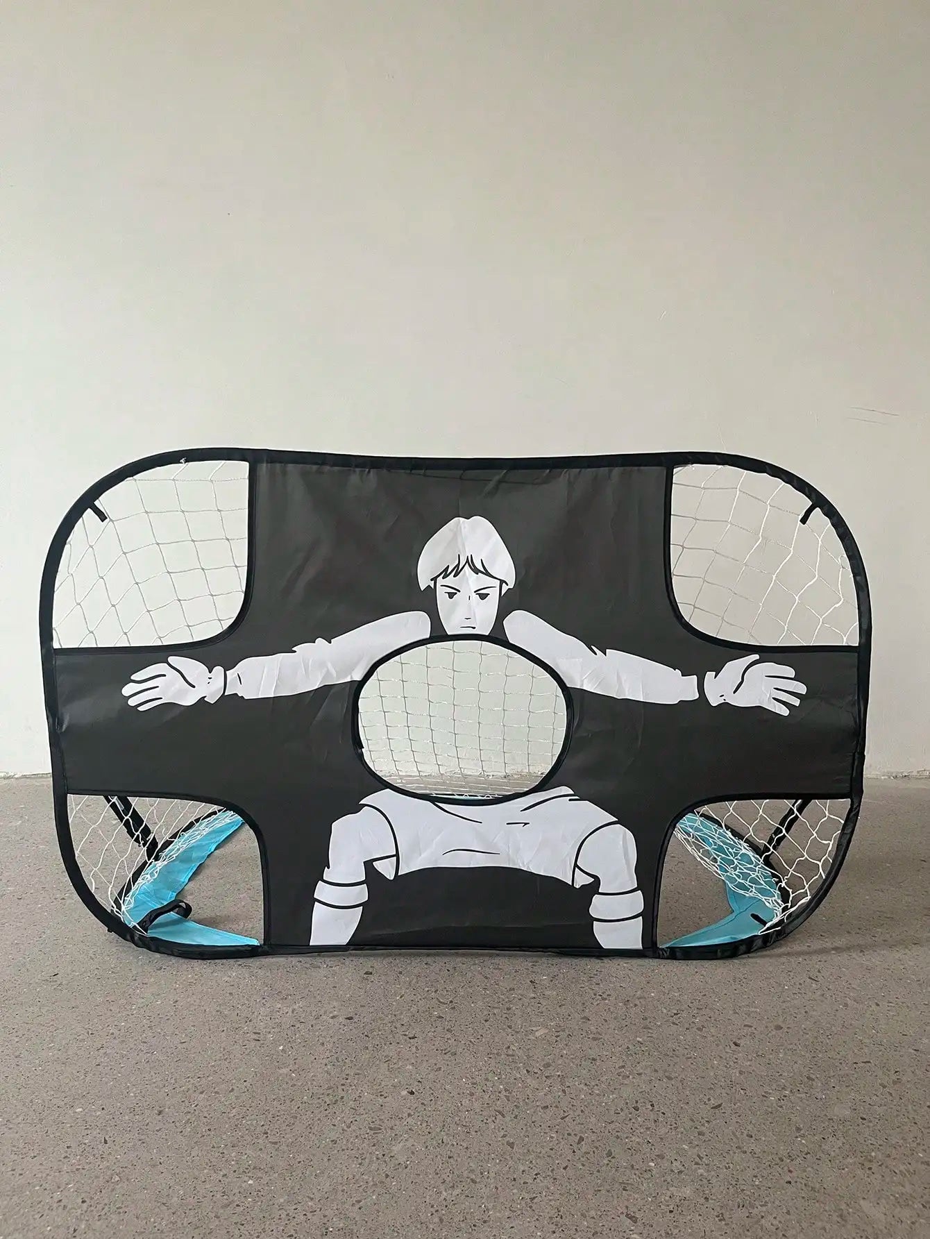2-In-1 Portable Soccer Goal Set, Multi-Hole Training Net Thickened Oxford Cloth Steel Frame, Training & Match Dual Mode