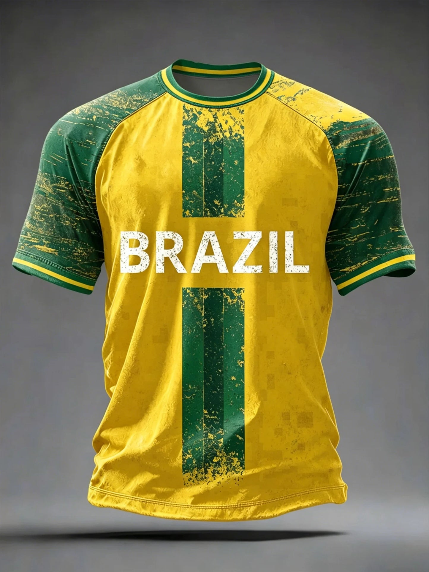 Brazil Football Support T Shirts Fan Cheer Tops Sleeve Casual Tee Unisex Adults Kids Full Sizes Stadium Match Watching Outfit