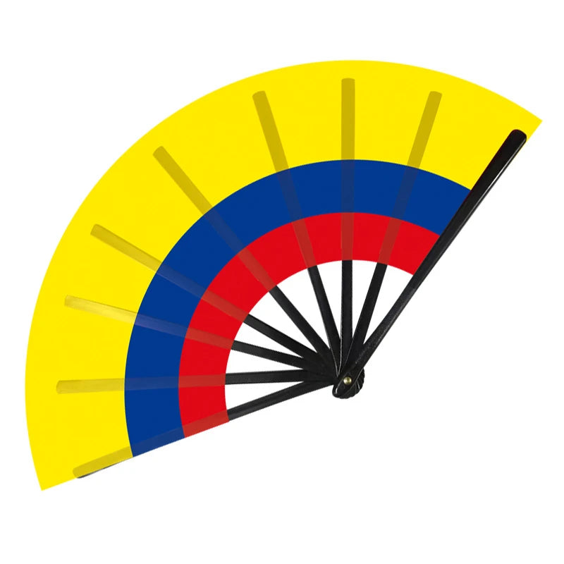 22cm Folding Hand Fan South America 8 Country Flags Cheering Fan For Sports Events Parties And Festival Celebrations