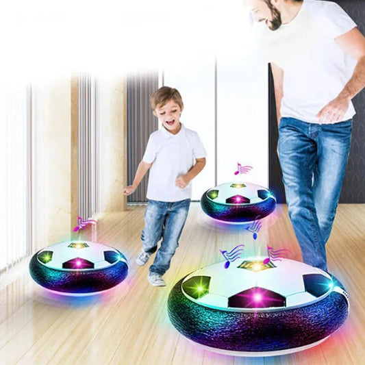 ألعاب كرة القدم الهوائية للأطفال، كرة قدم كهربائية عائمة مع إضاءة LED وموسيقى، ألعاب رياضية خارجية للأطفال