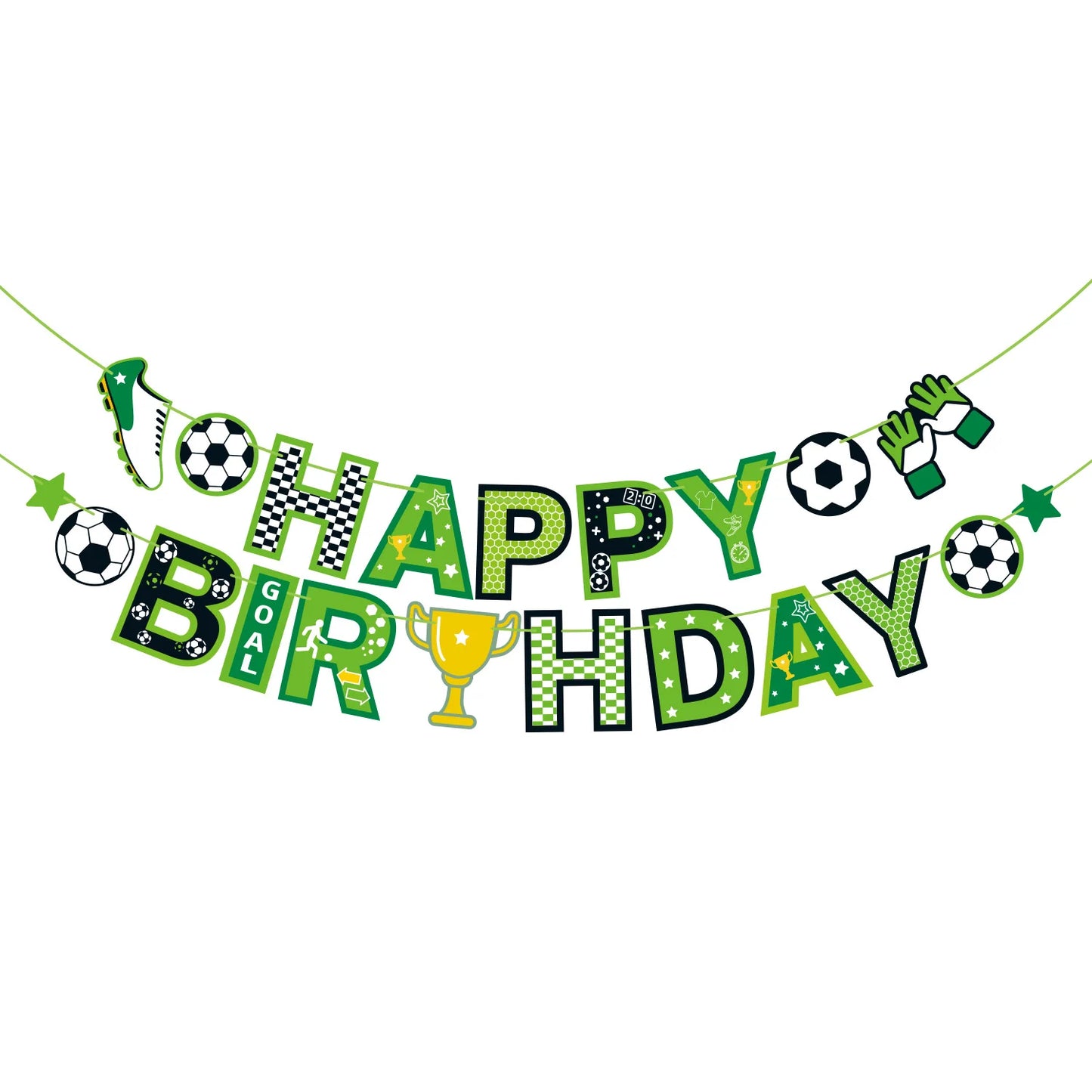 Soccer Football Birthday balloon number Balloon set Soccer Football party Banner Garland boys football birthday party decoration