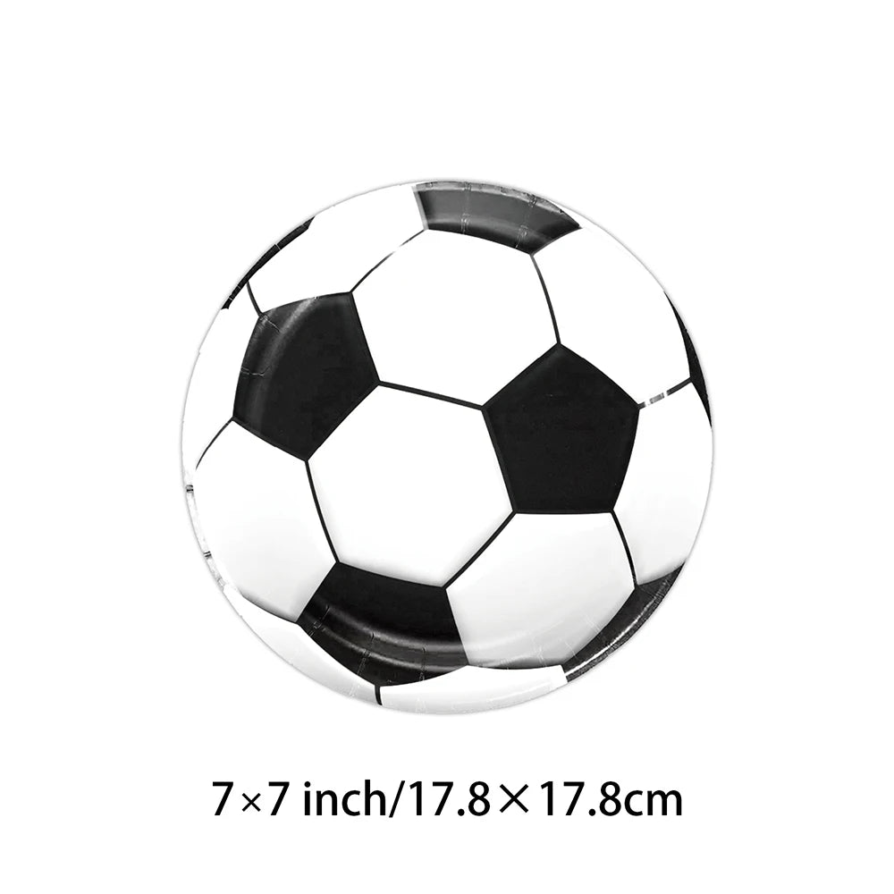 10/30/50Pcs Soccer Paper Plate Football Disposable Plates Cup Soccer Sports Theme Baby Shower Birthday Party Supplies Boy Favors