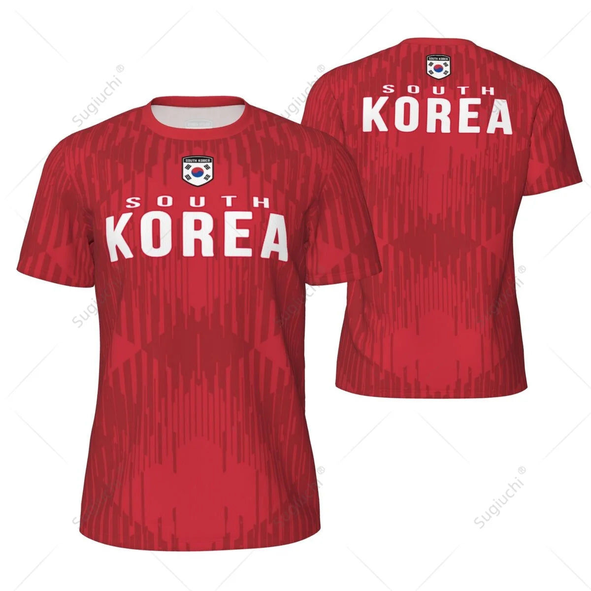 KOREA 3D Print Sports Quick-dry Breathable Men T-shirt Outdoor Football Jersey Fan Training Parent-child Short Sleeve Clothing