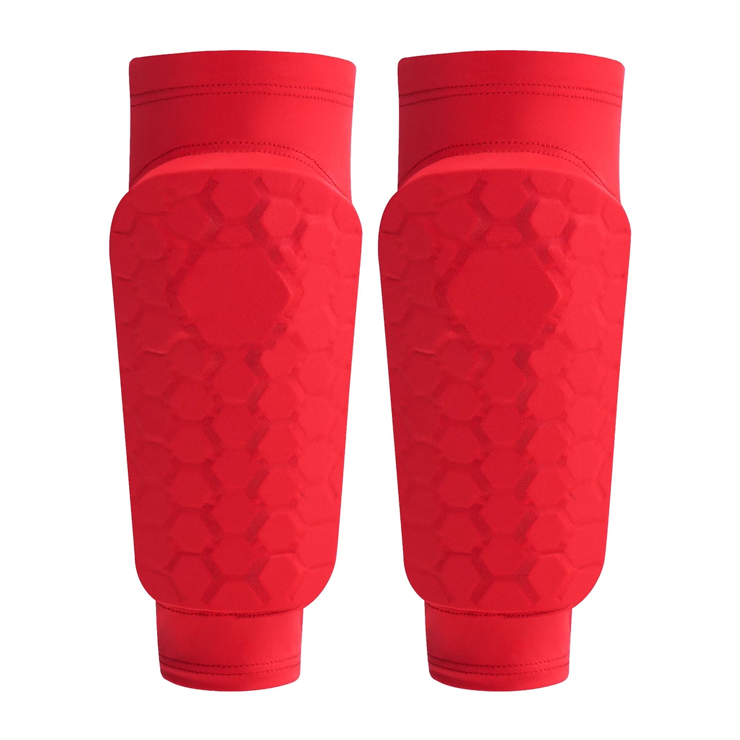 Kids Soccer Shin Guard Sleeves, Lightweight EVA Honeycomb Anti-collision Calf Protectors with Non-slip Silicone, for Football