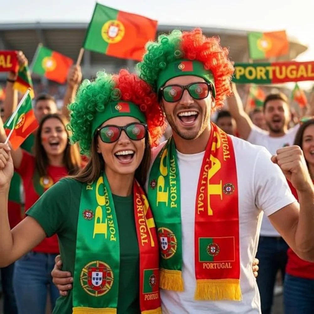 Portugal Polyester Scarf 14x136cm Double Side Printing Portugal Scarf Flags for Football Fans Supporter Gear World Souvenirs