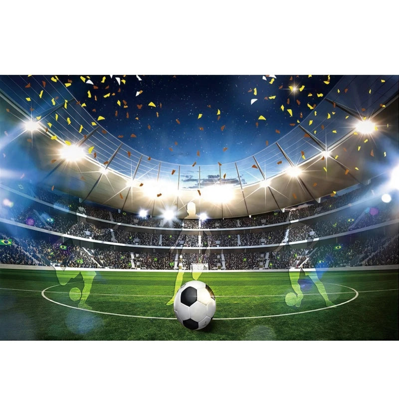 Green Grass Field Soccer Football Backdrop Boys Birthday Party Decoration Photography Background Custom Banner Photoshoot Props