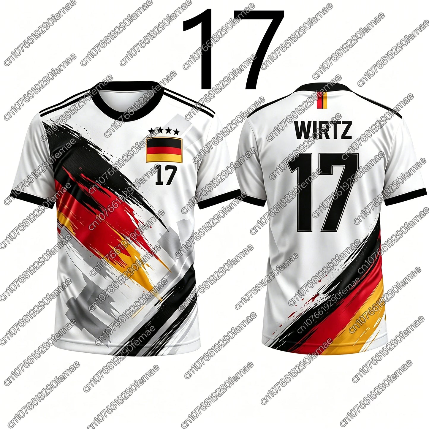 Alemania Estilo 2026 Verano Fútbol Camiseta Niños Niñas Hombres Mujeres Pareja Partido Entrenamiento de Fútbol Ropa Deportiva Senderismo al Aire Libre Top