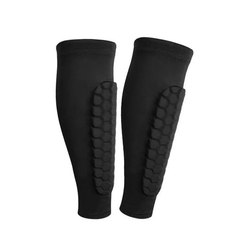 Honeycomb Calf Socks Shin Protector Compression Sports Soccer Shin Guard Pad for Adult Teens Kids Calf Guard Socks Leg Support