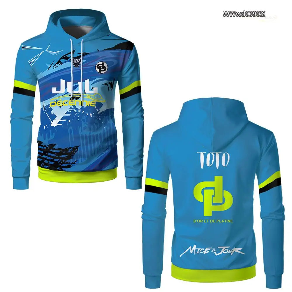 New Autumn/Winter JUL Long-sleeved Streetwear Jersey Unisex High Definition Printed Thin Hoodie Outdoor Youth Soccer Sweatshirts