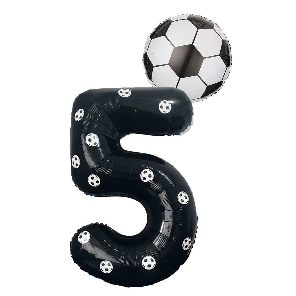 Soccer Football Birthday balloon number Balloon set Soccer Football party Banner Garland boys football birthday party decoration