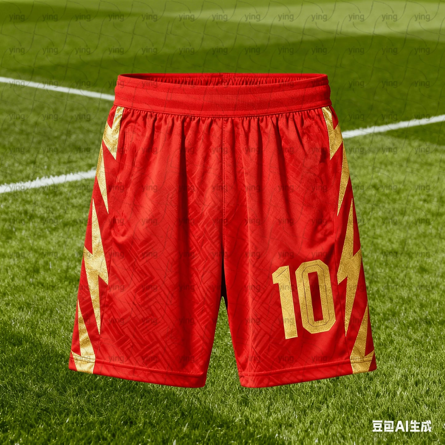 Men's and Women's Summer New Collection # 10 # Football Sports Breathable Quick Drying Large Loose Training Match Casual Shorts